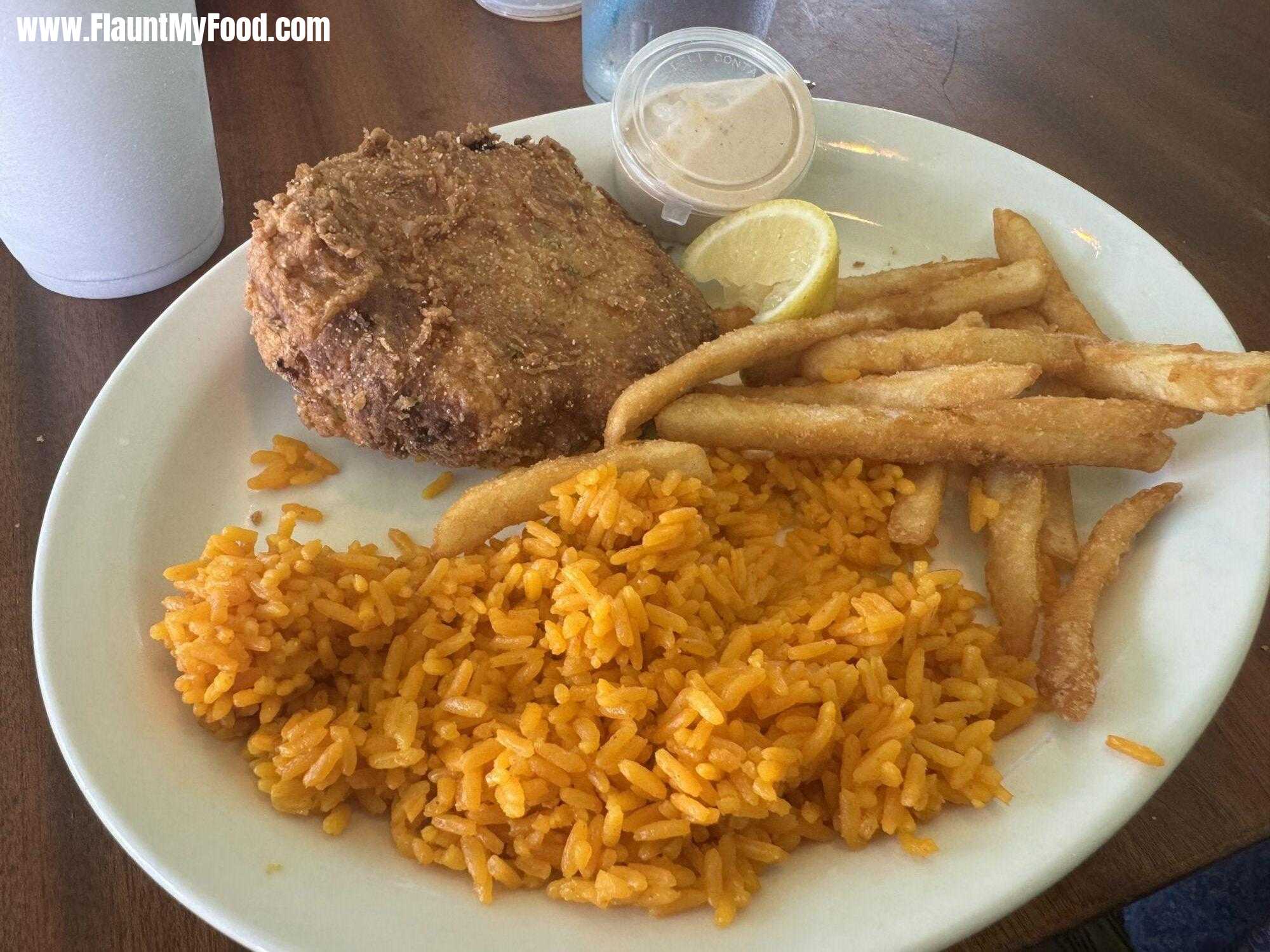 Florida Crab CakeAnna Maria, FL - Rod and Reel - Crab Cake and fries